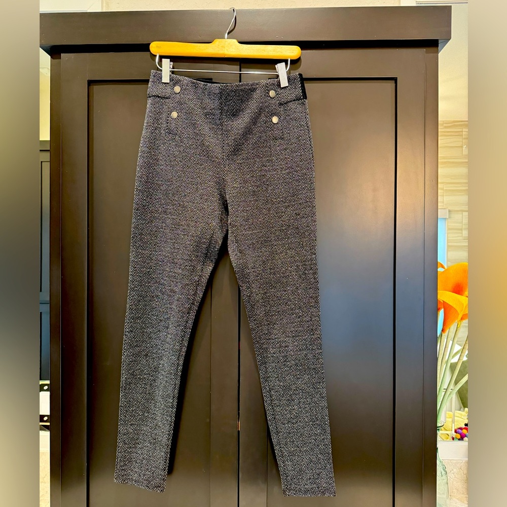 NWT Ann Taylor black herringbone pants size M